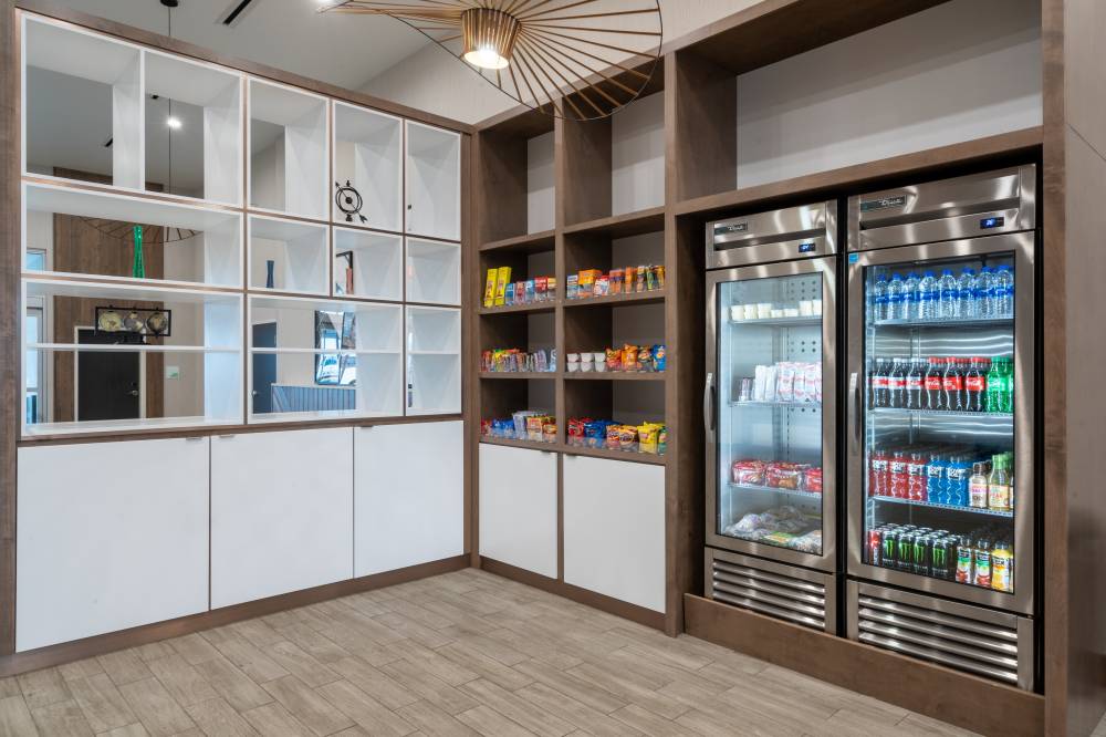 Our vending area offers various selection of snack