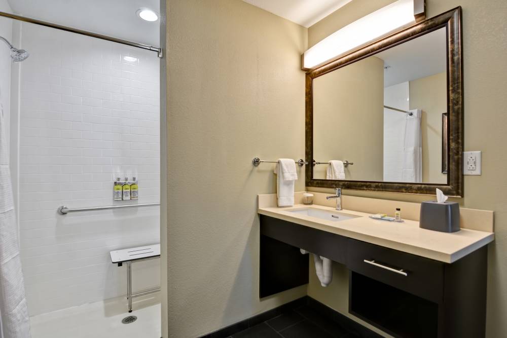 Mobility accessible bathrooms designed for easy wh