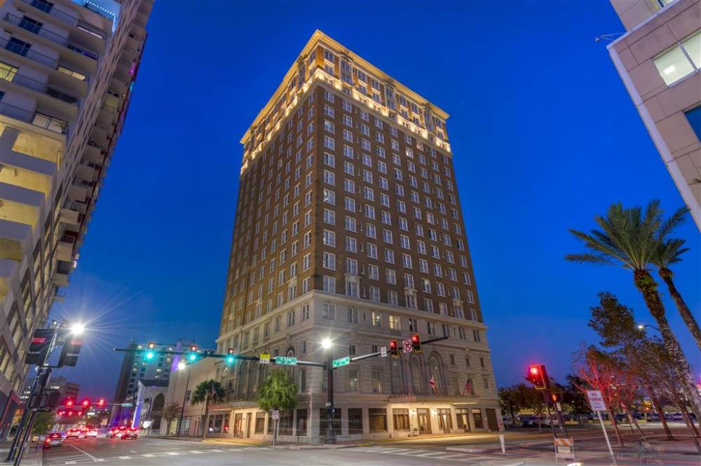 Floridan Palace Exterior at Twilight