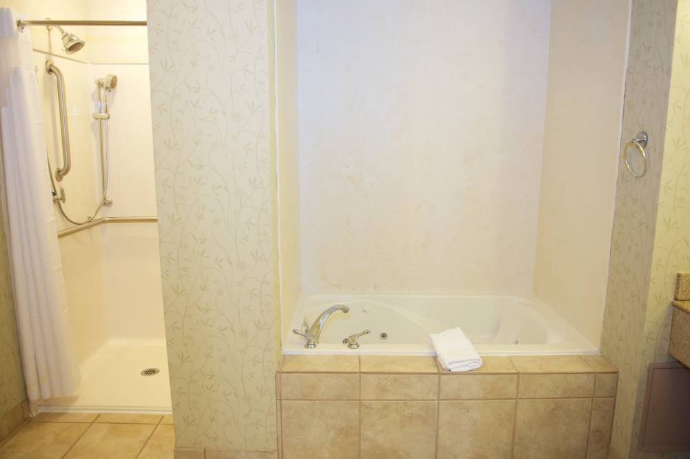 Guest Bathroom with jetted tub and stand up shower