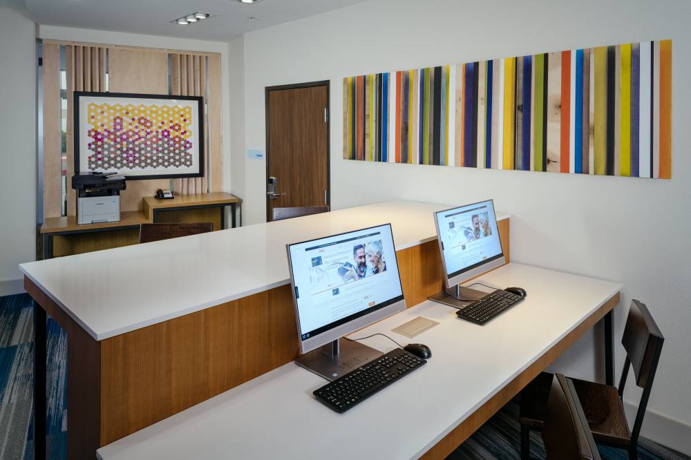 Our business centers features computer work statio