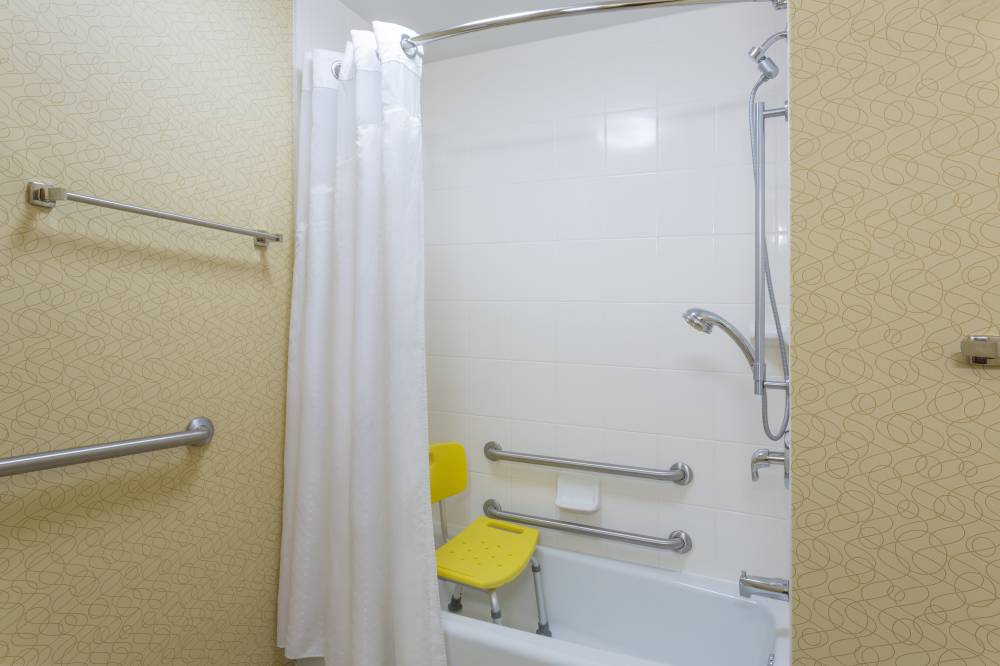 ADA/Handicapped accessible Guest Bathroom with mob