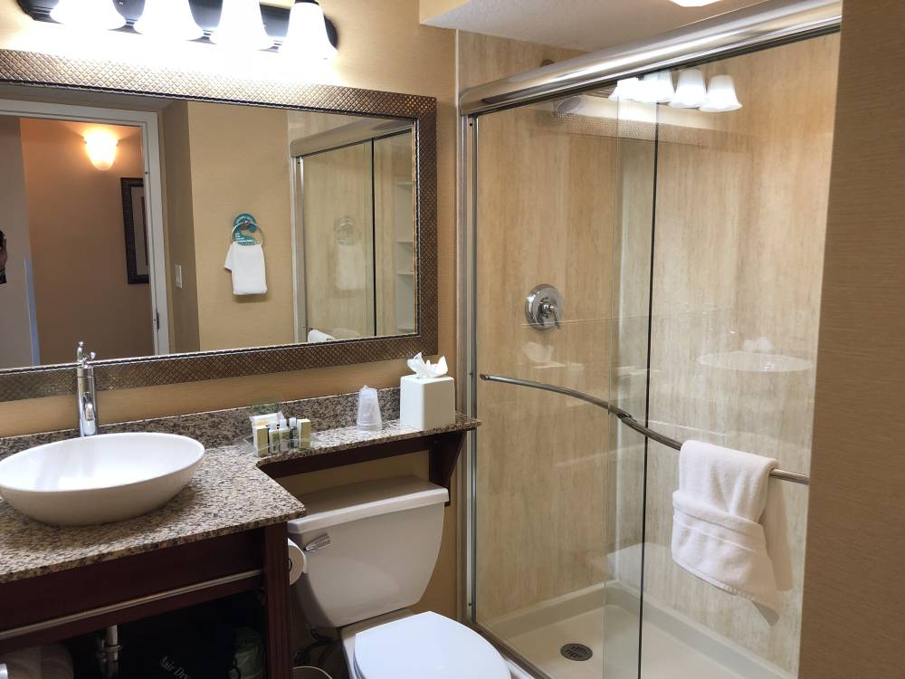 Unwind and refresh in our spacious  guest bathroom