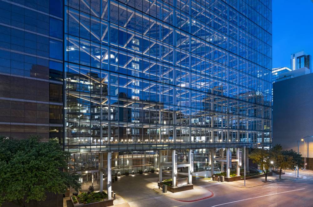 Omni Austin Hotel Downtown Exterior Night