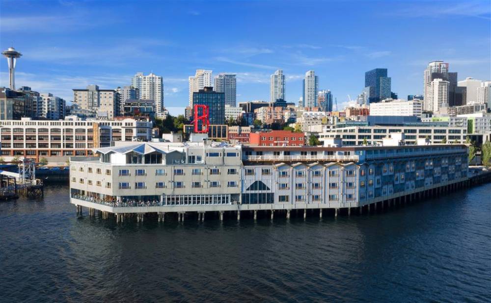 The Edgewater Aerial Hotel Seattle Background