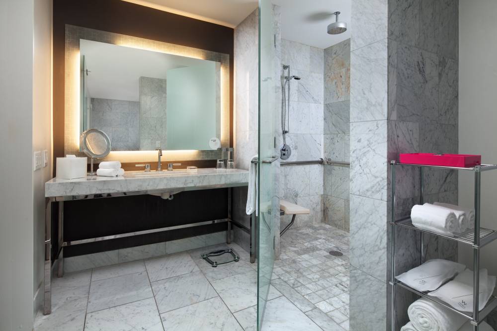 Accessible Mega Suite Bathroom - Roll-in Shower